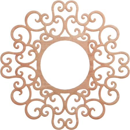 Ekena Millwork Reims Wood Fretwork Pierced Ceiling Medallion, Cherry, 26"OD x 9 7/8"ID x 3/8"T CMWP26X26X0375RECH